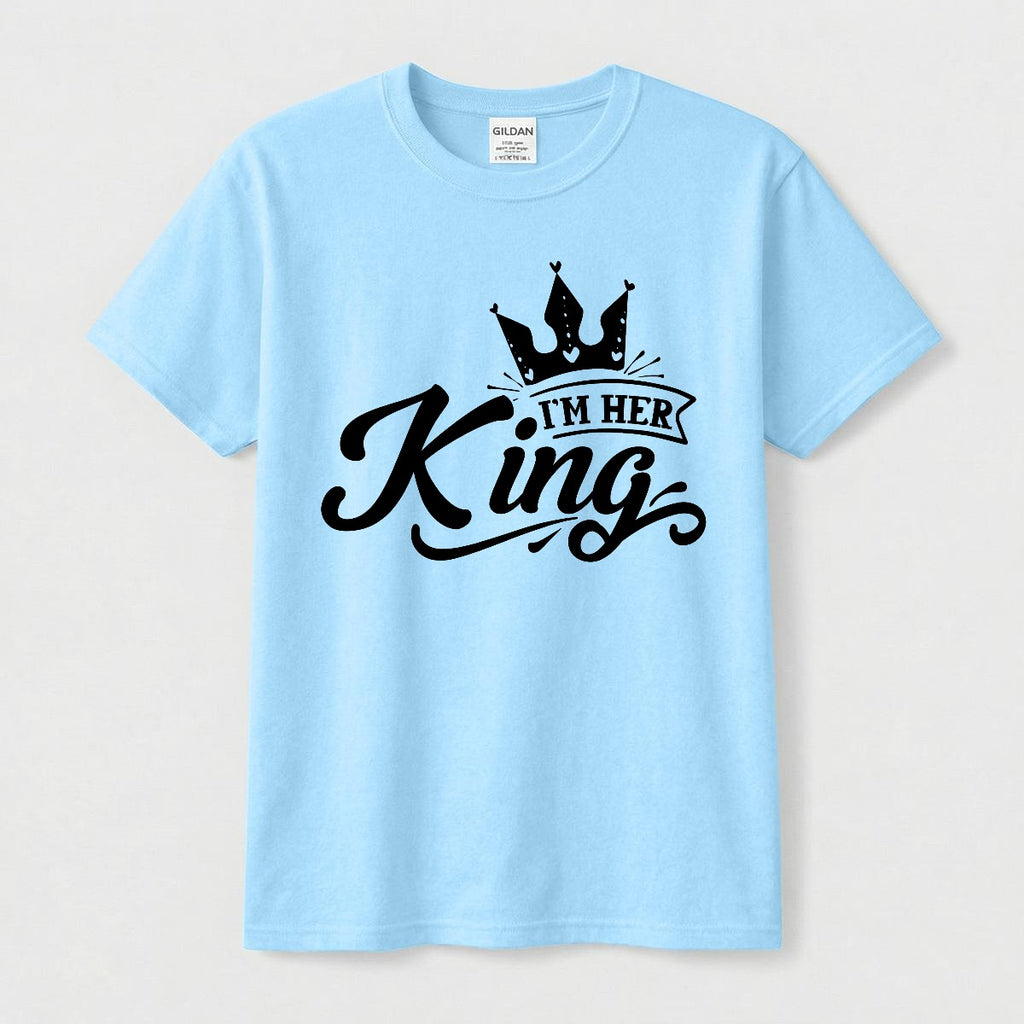Camiseta para Parejas 'I'm Her King' con Corona