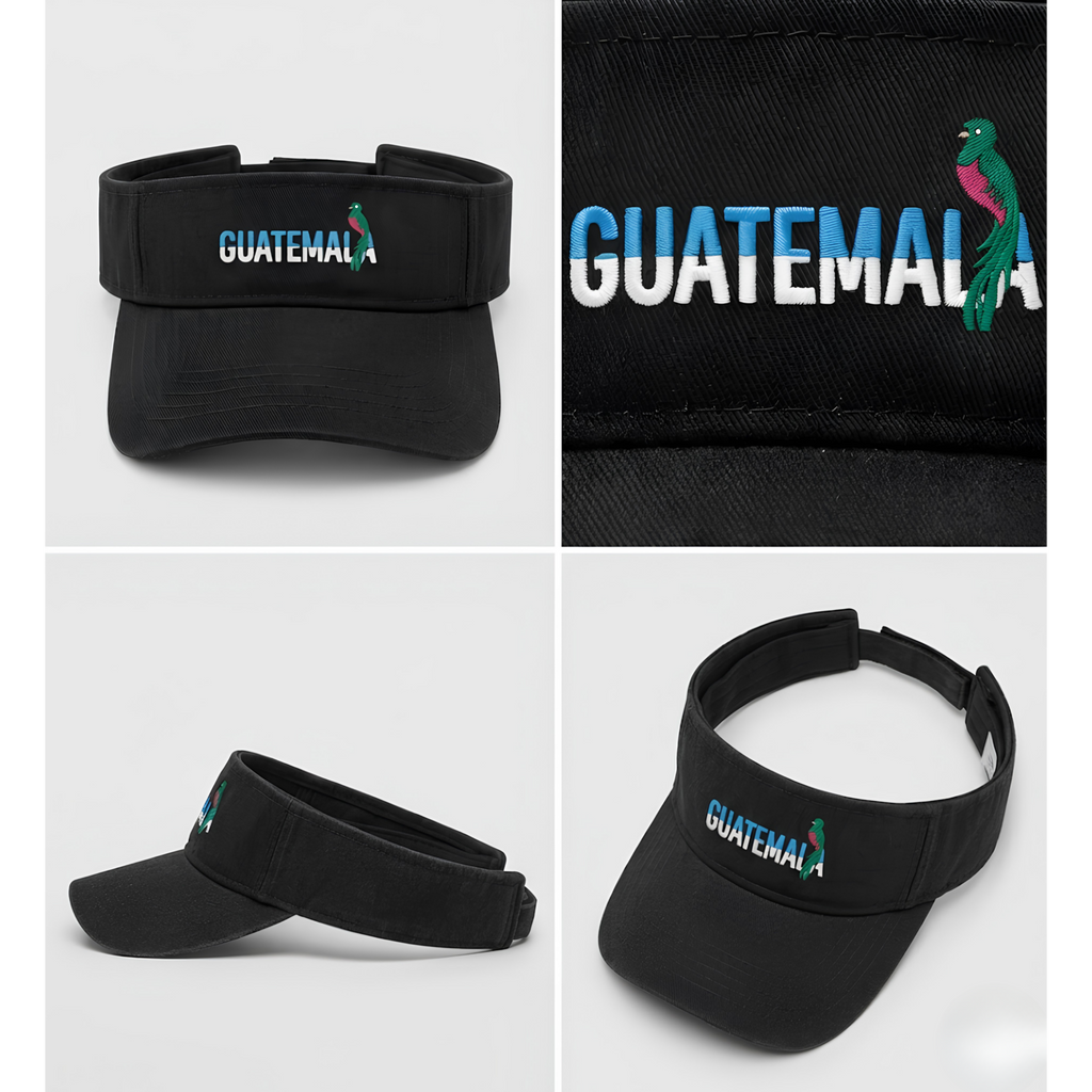 Visera Deportiva de Guatemala Bordada Premium Estilo Ajustable para Sol