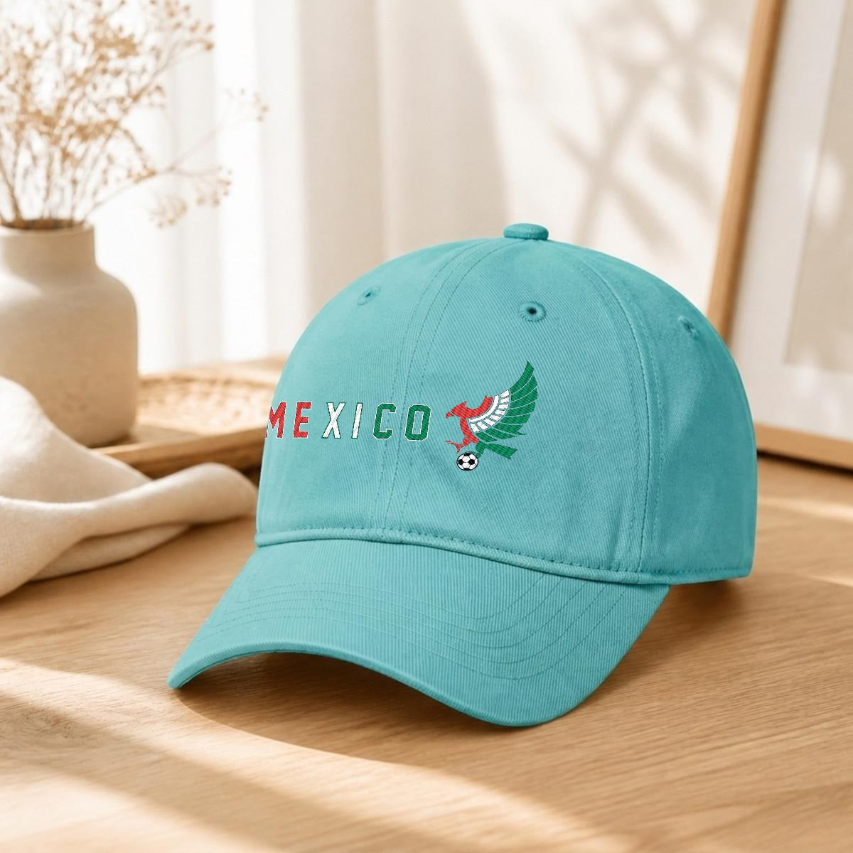 Gorra de México Bordada Premium Estilo Casual Ajustable de Algodón