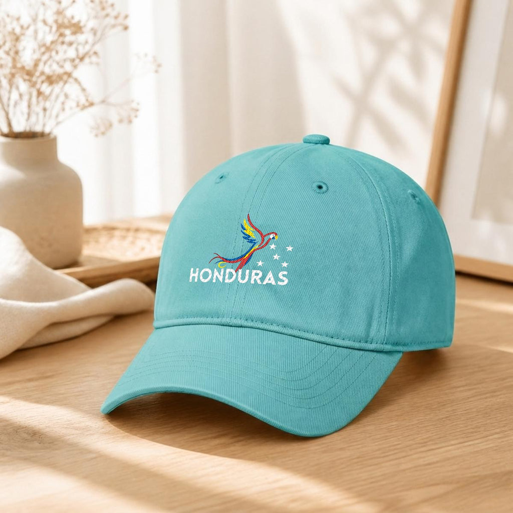 Gorra de Honduras Bordada Premium Guacamaya de Algodón Estilo Casual