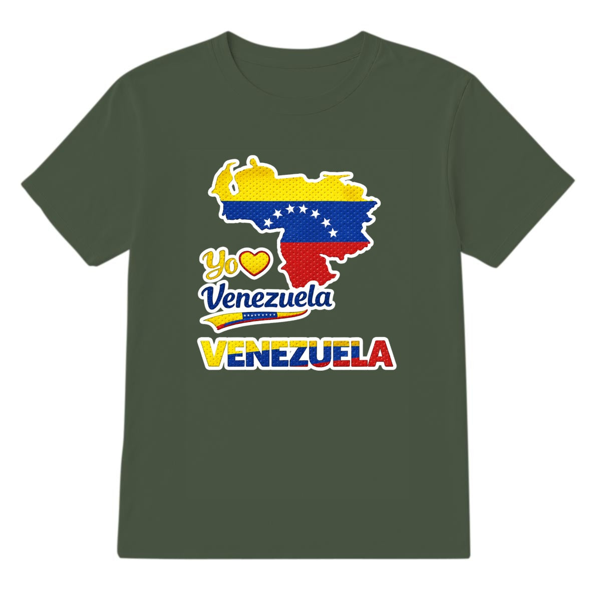 Camiseta Venezuela Yo Amo Venezuela Diseño Patriótico Mapa Bandera