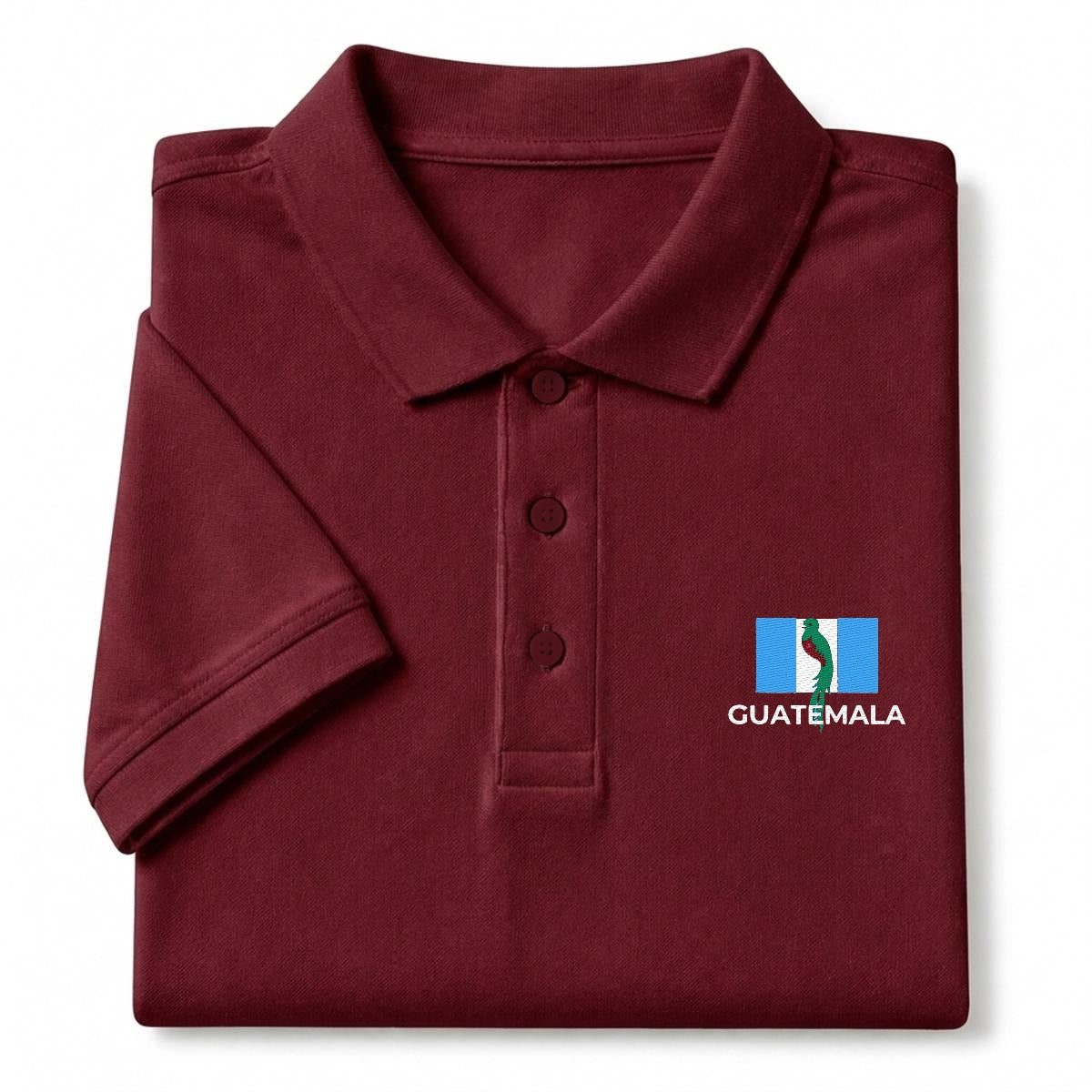 Camisa Tipo Polo de Guatemala  Bordada