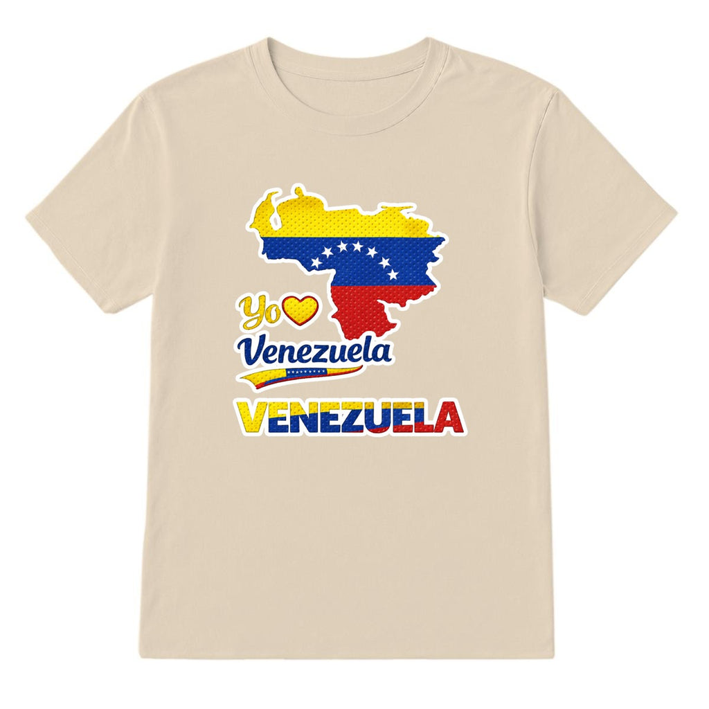 Camiseta Venezuela Yo Amo Venezuela Diseño Patriótico Mapa Bandera