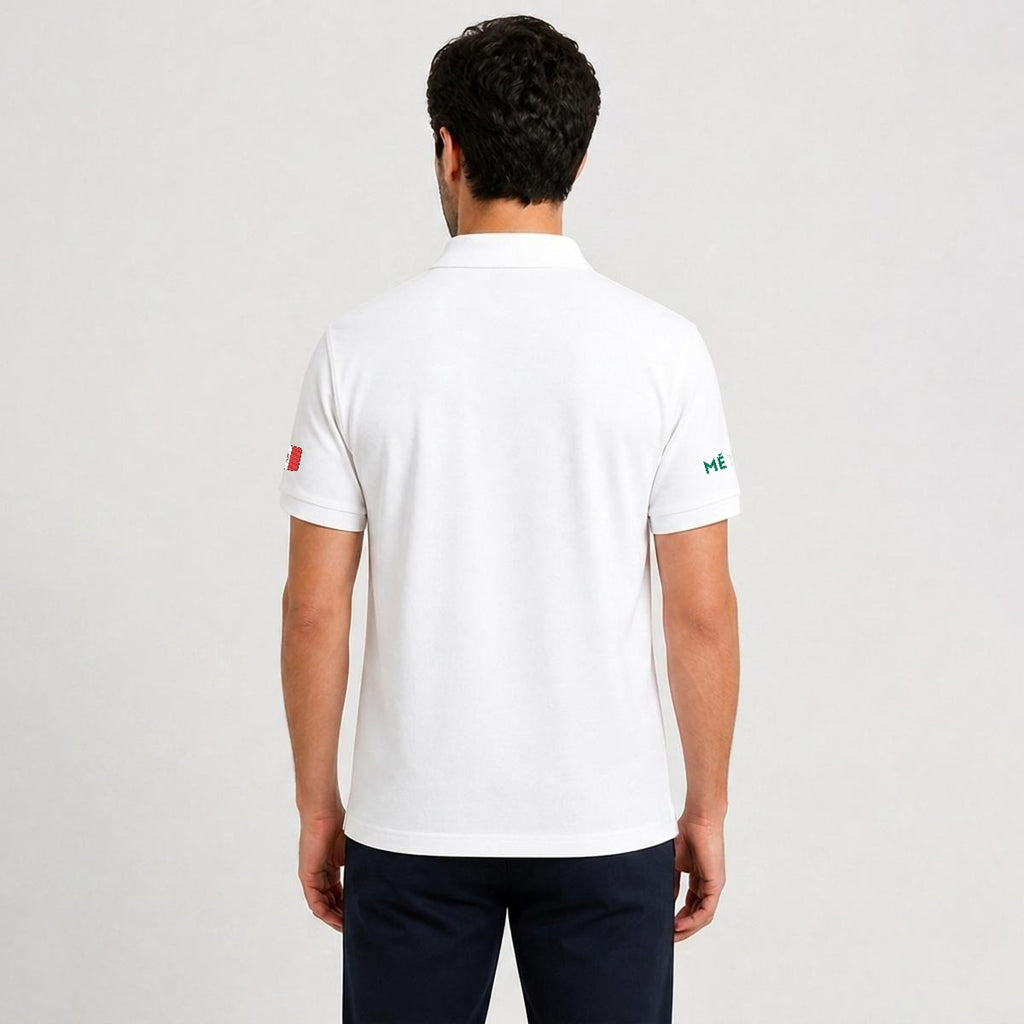 Camisa Tipo Polo de México Clásica de  Bordada