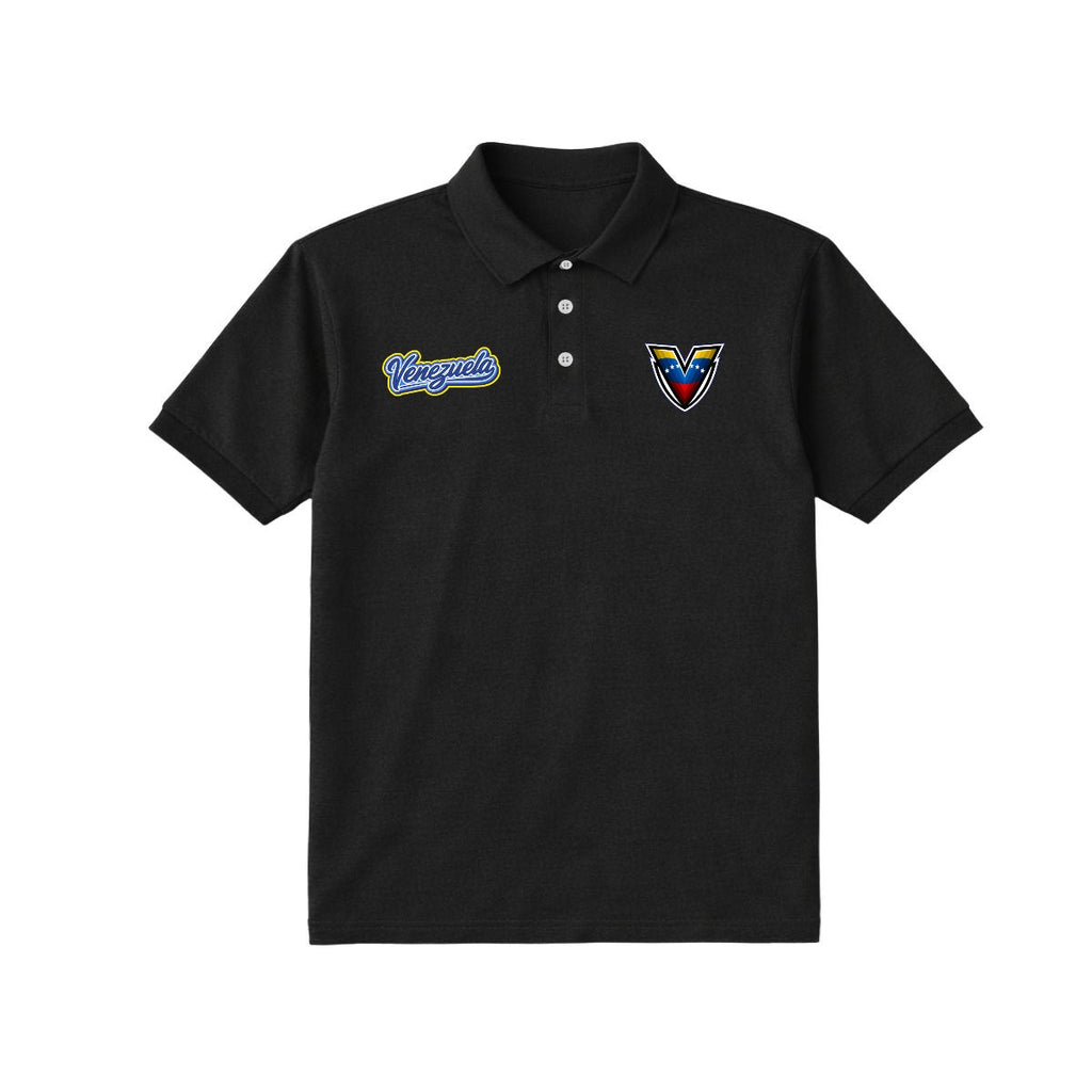 Polo Venezuela Escudo V Frontal y Bandera Espalda