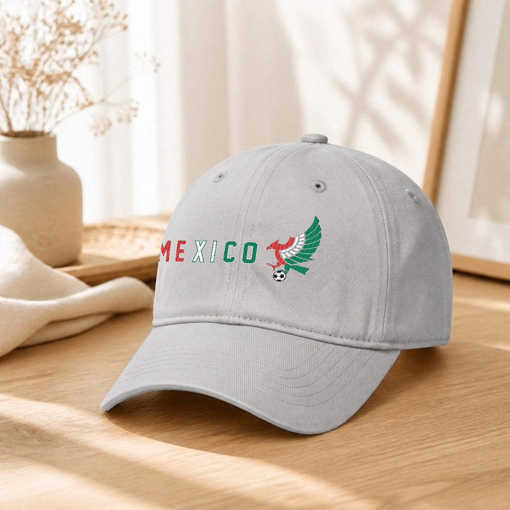 Gorra de México Bordada Premium Estilo Casual Ajustable de Algodón