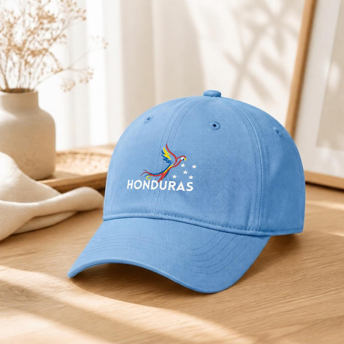 Gorra de Honduras Bordada Premium Guacamaya de Algodón Estilo Casual