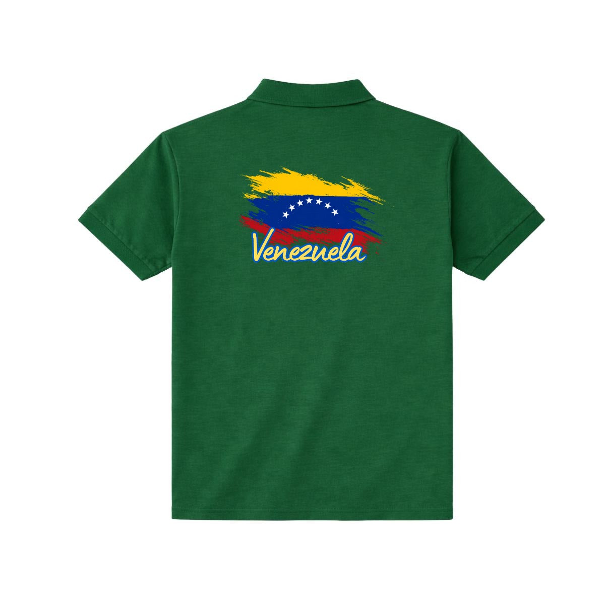 Polo Venezuela Escudo V Frontal y Bandera Espalda