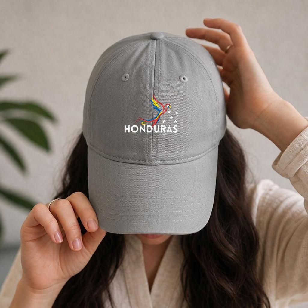 Gorra de Honduras Bordada Premium Guacamaya de Algodón Estilo Casual