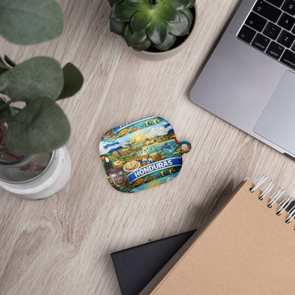 Funda para AirPods Honduras diseño cultural con anillo metálico