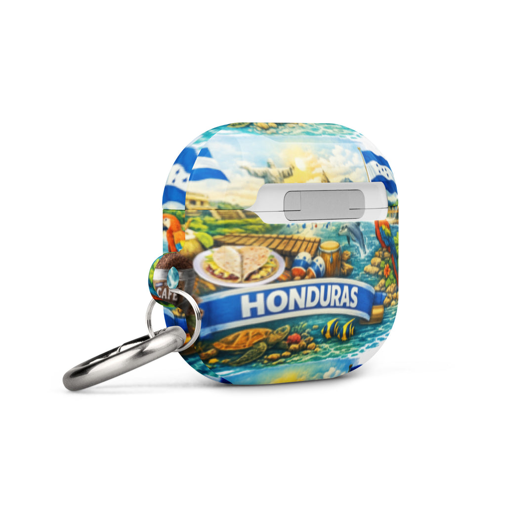 Funda para AirPods Honduras diseño cultural con anillo metálico
