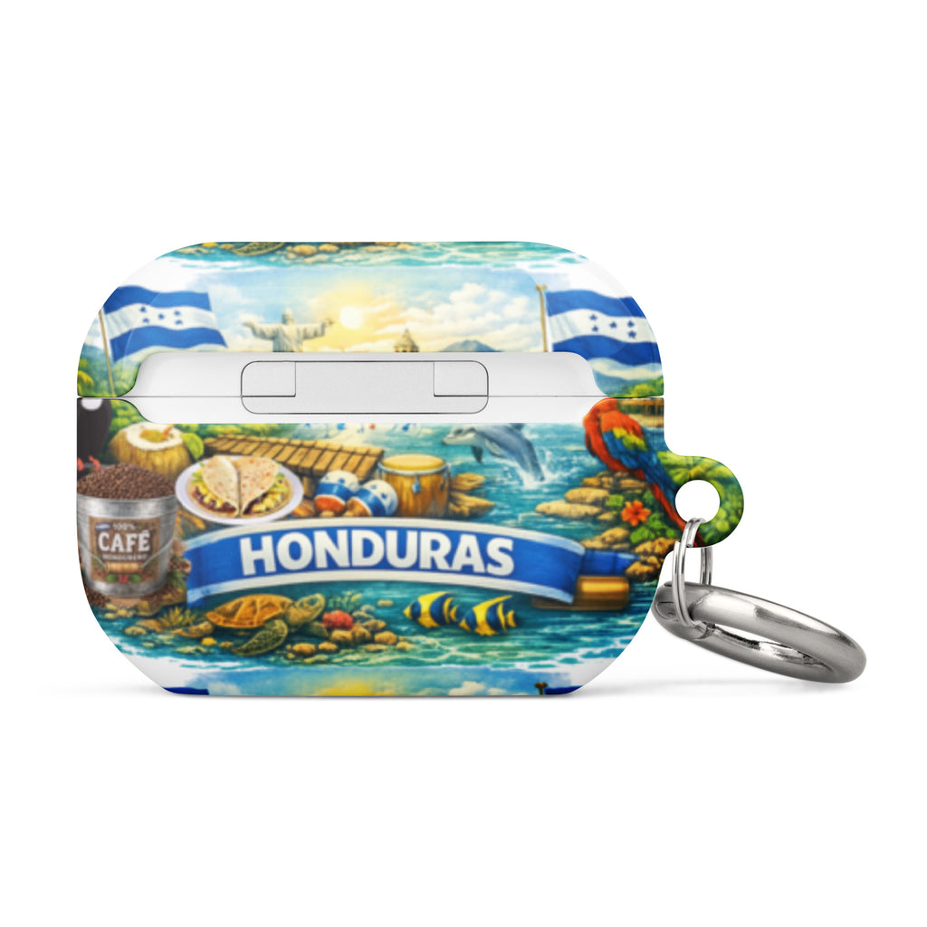 Funda para AirPods Honduras diseño cultural con anillo metálico