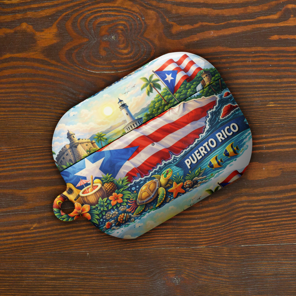 Case para AirPods Puerto Rico  Diseño Cultural Tropical