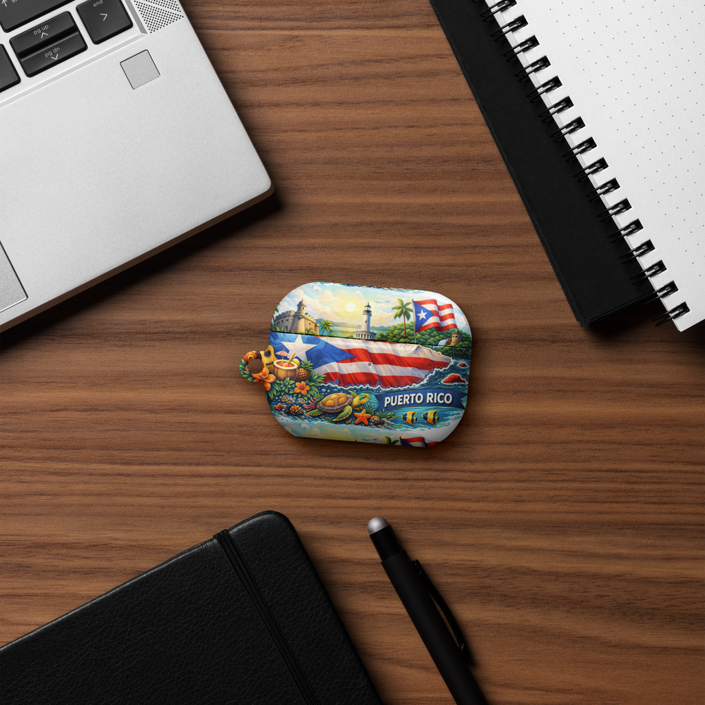 Case para AirPods Puerto Rico  Diseño Cultural Tropical