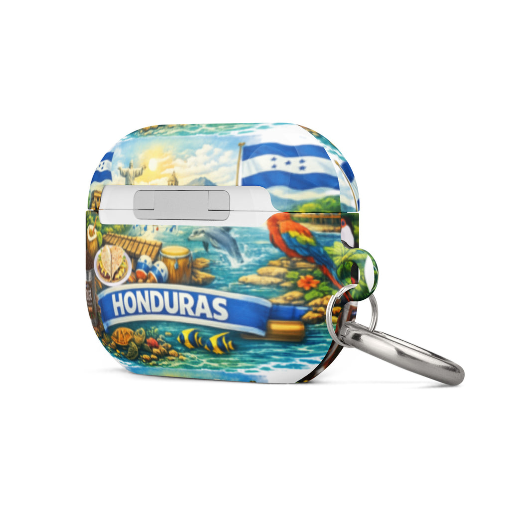 Funda para AirPods Honduras diseño cultural con anillo metálico