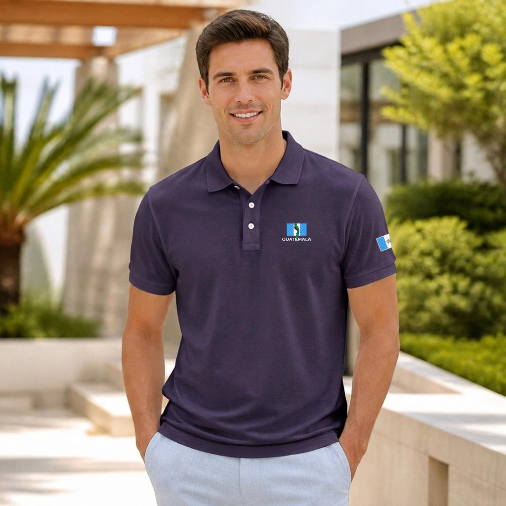 Camisa Tipo Polo de Guatemala  Bordada