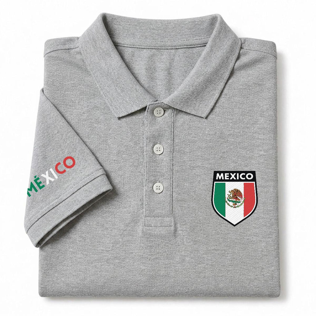 Camisa Tipo Polo de México Clásica de  Bordada