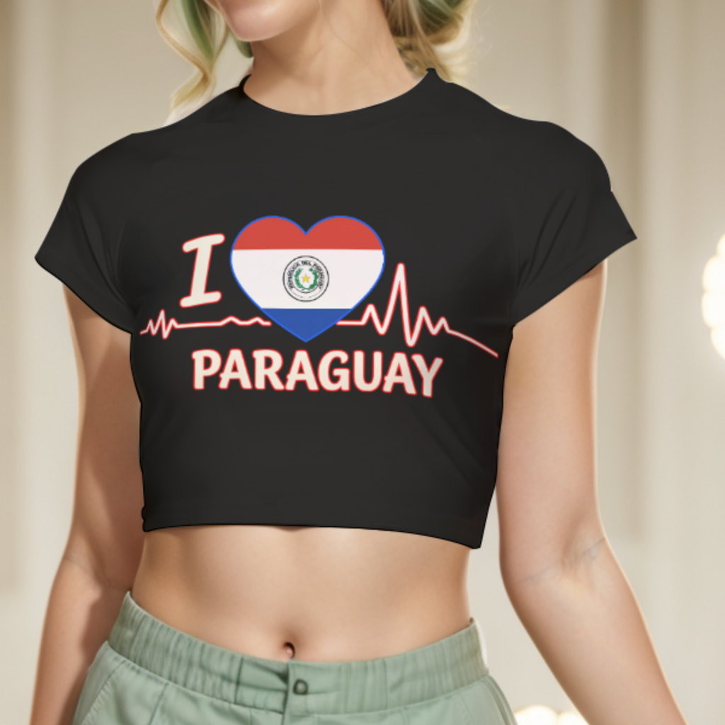 Crop Top I love Paraguay Mujer