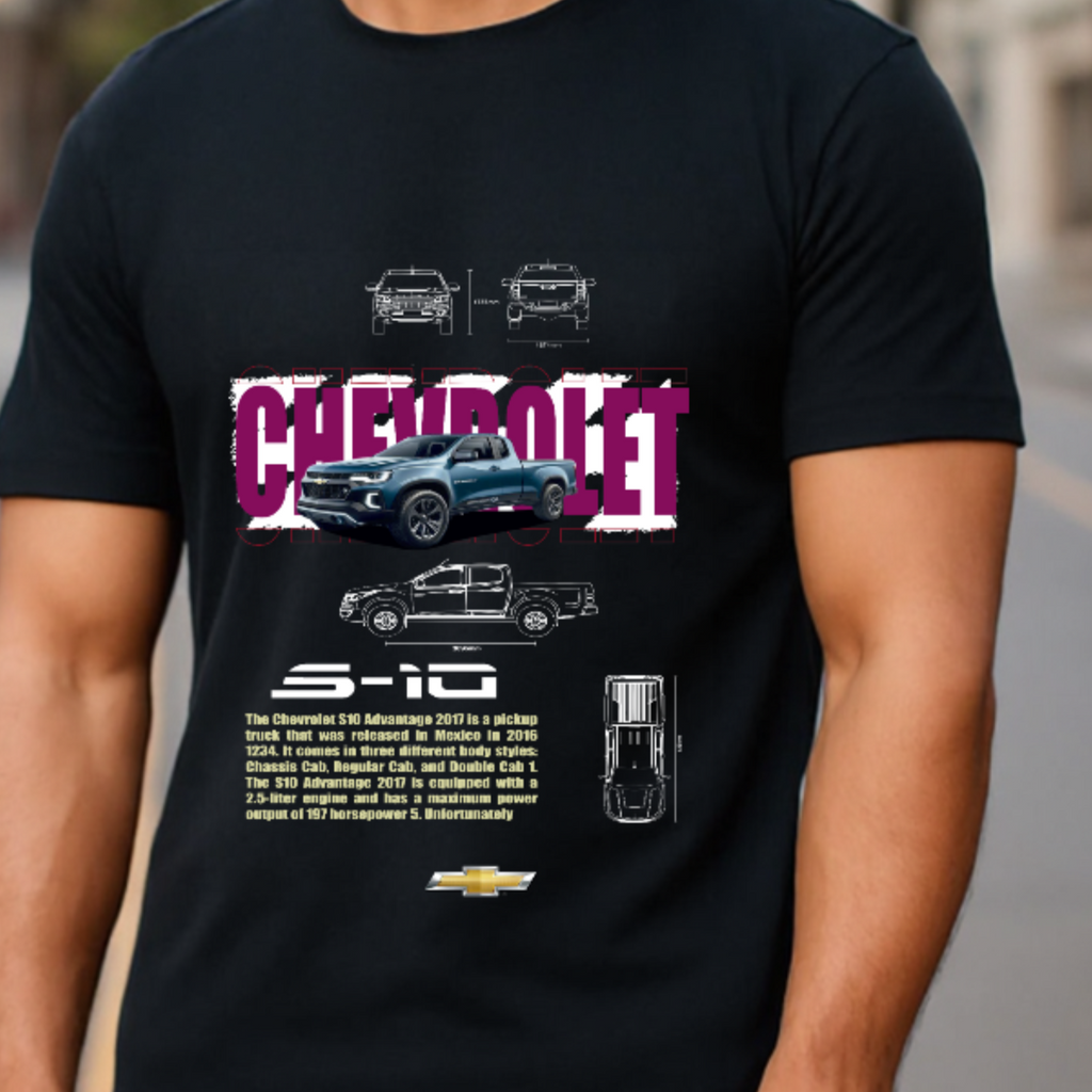 Camiseta Hombre Chevrolet S10 2017 Pickup
