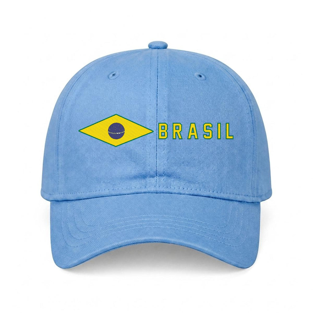 Gorra de Brasil Bordada Premium Estilo Casual Ajustable de Algodón