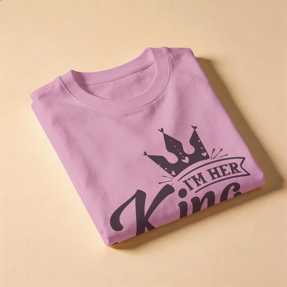 Camiseta para Parejas 'I'm Her King' con Corona