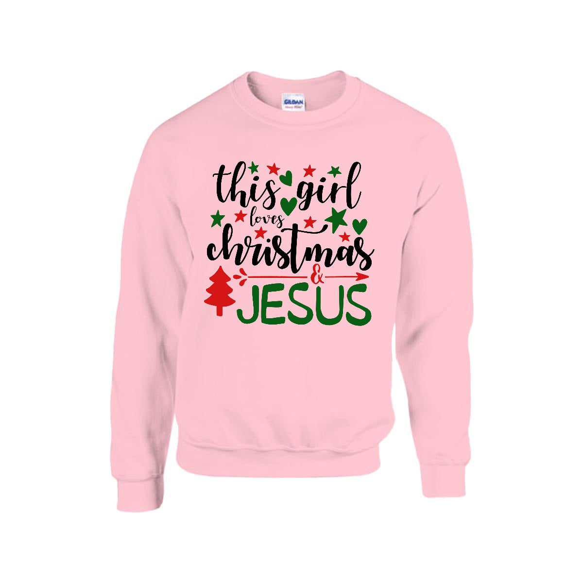 Christian Sweatshirt This Girl Loves Christmas & Jesus