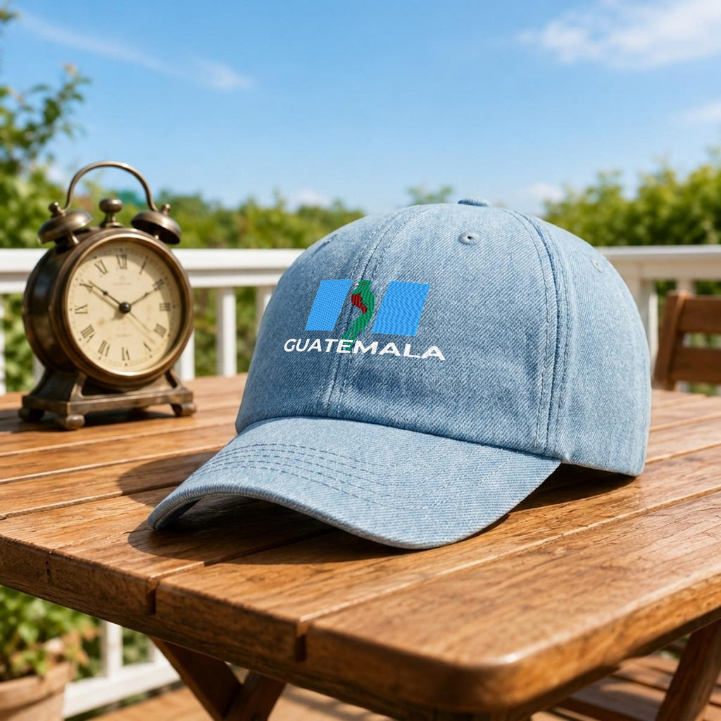 Gorra de Guatemala Bordada Premium de Algodón con Diseño de Quetzal Estilo Vintage