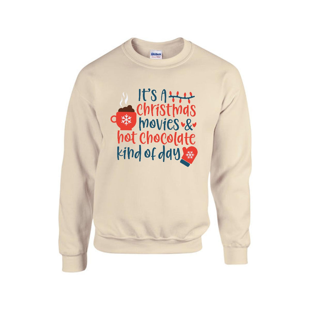 Sudadera Navideña 'Christmas Movies & Hot Chocolate'