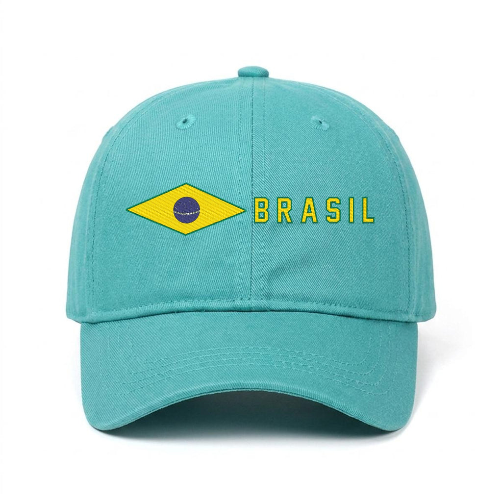 Gorra de Brasil Bordada Premium Estilo Casual Ajustable de Algodón
