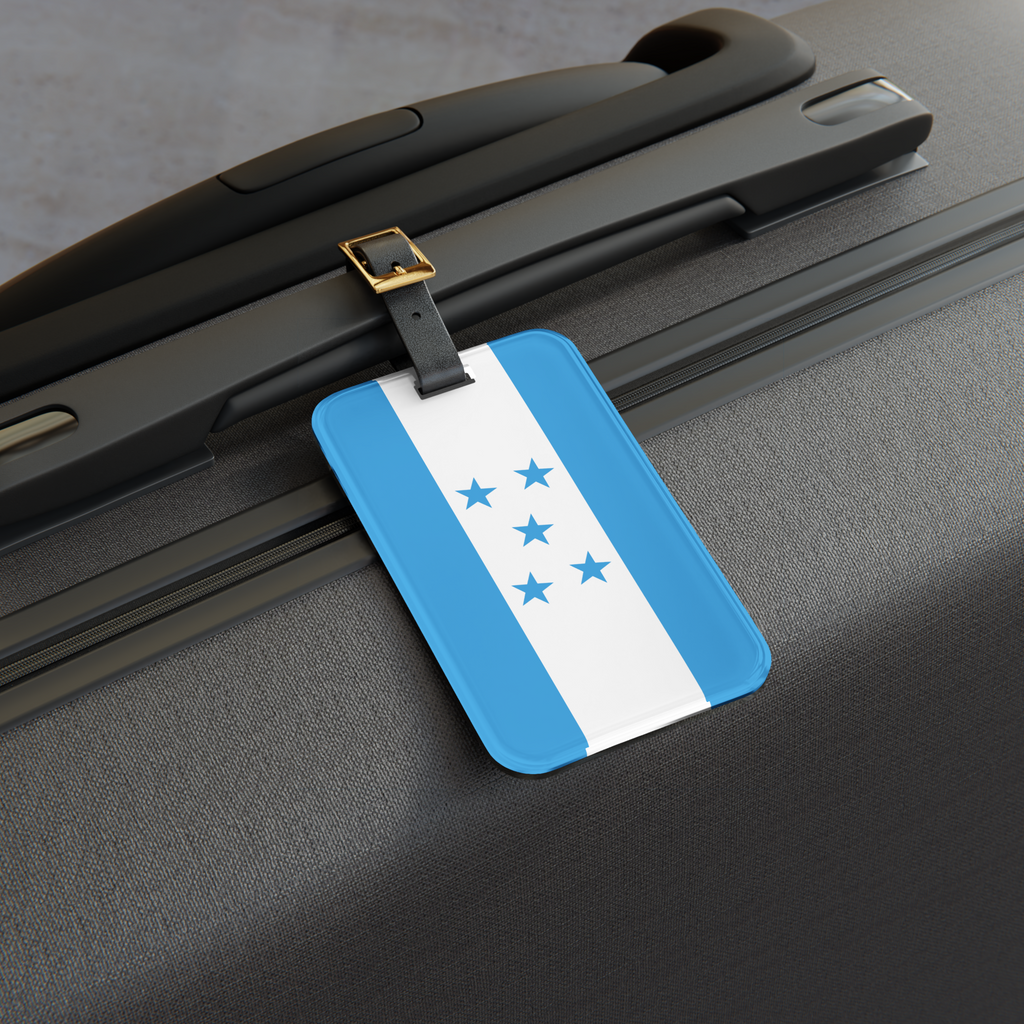 Etiqueta de equipaje Honduras correa de cuero