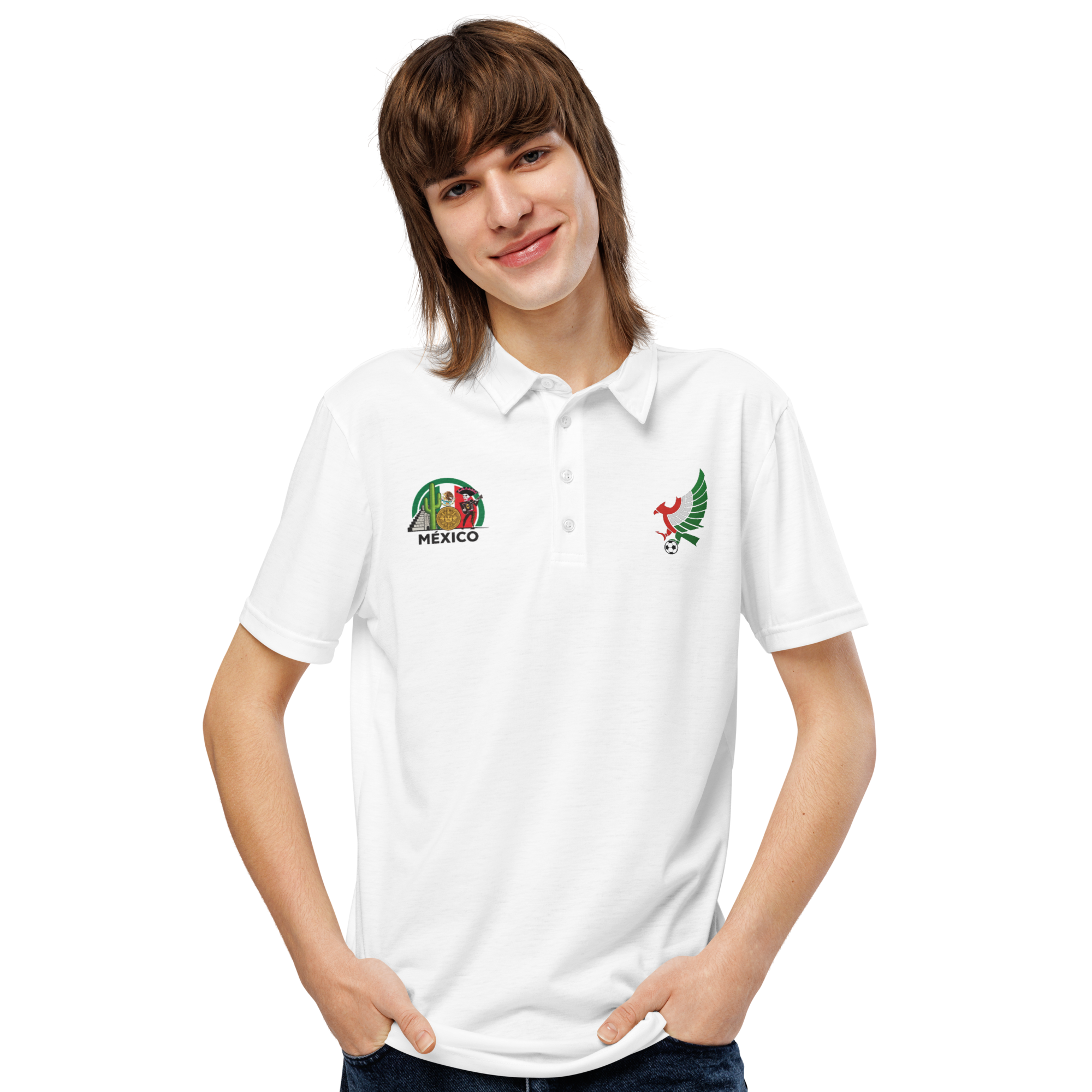 Polo México Patriótico Gildan 8800 DryBlend®