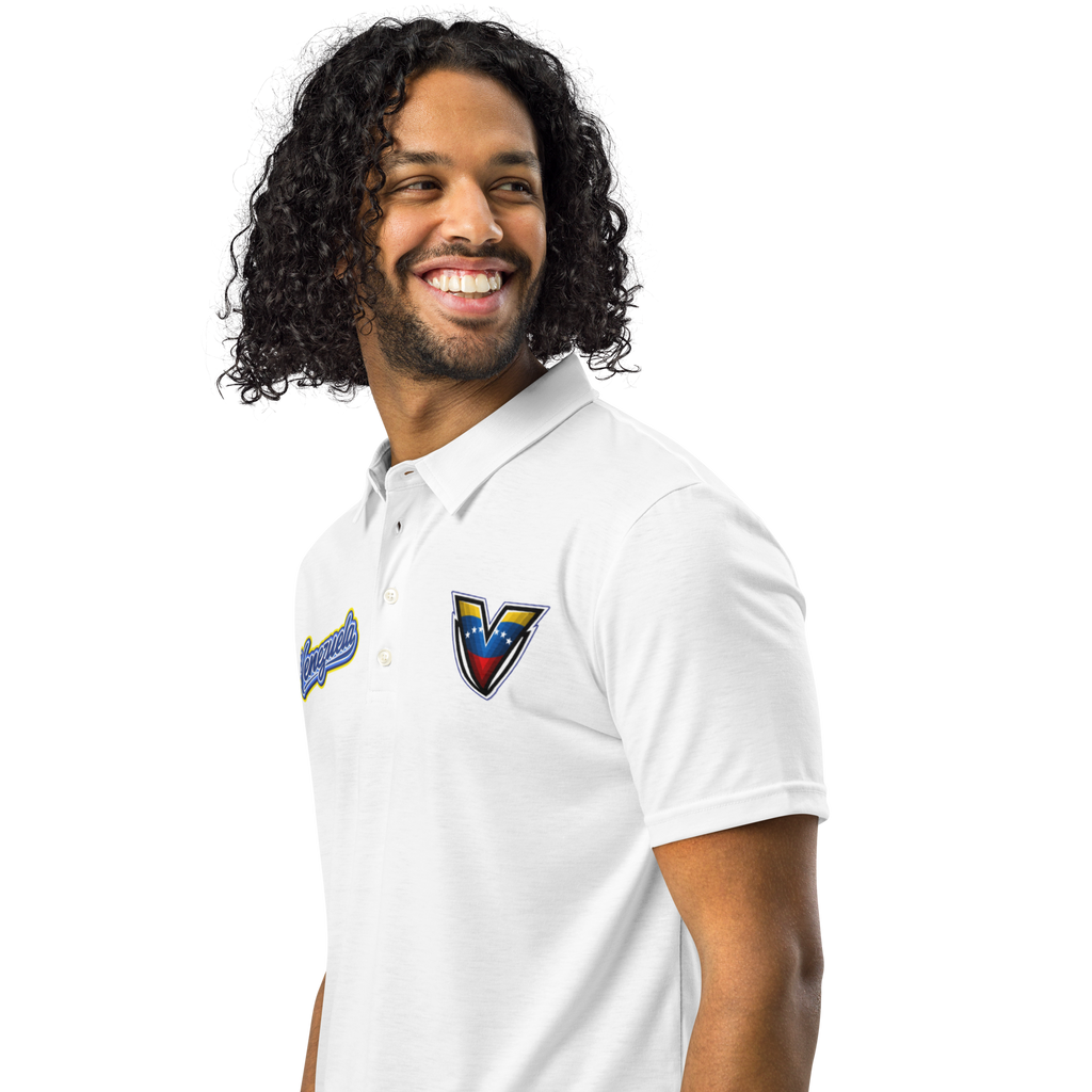 Polo Venezuela Escudo V Frontal y Bandera Espalda