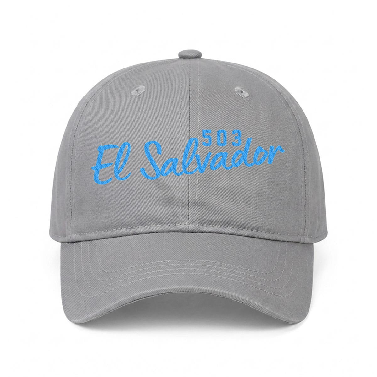 Gorra de El Salvador 503 Bordada Premium Estilo Casual Ajustable de Algodón