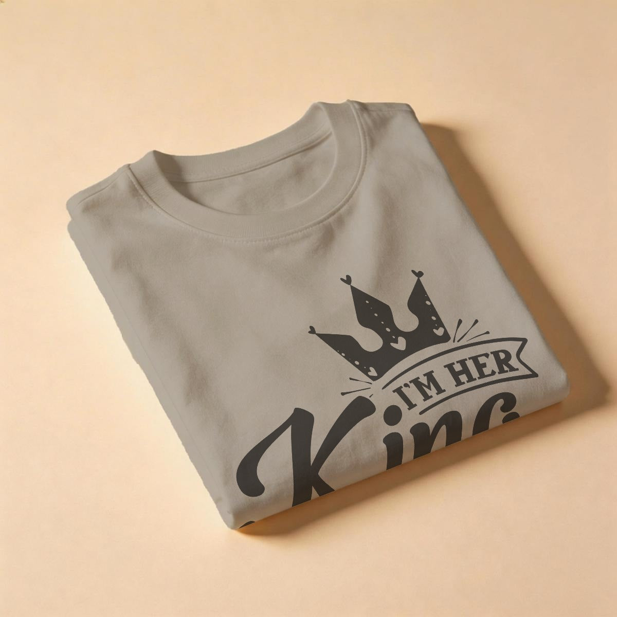 Camiseta para Parejas 'I'm Her King' con Corona