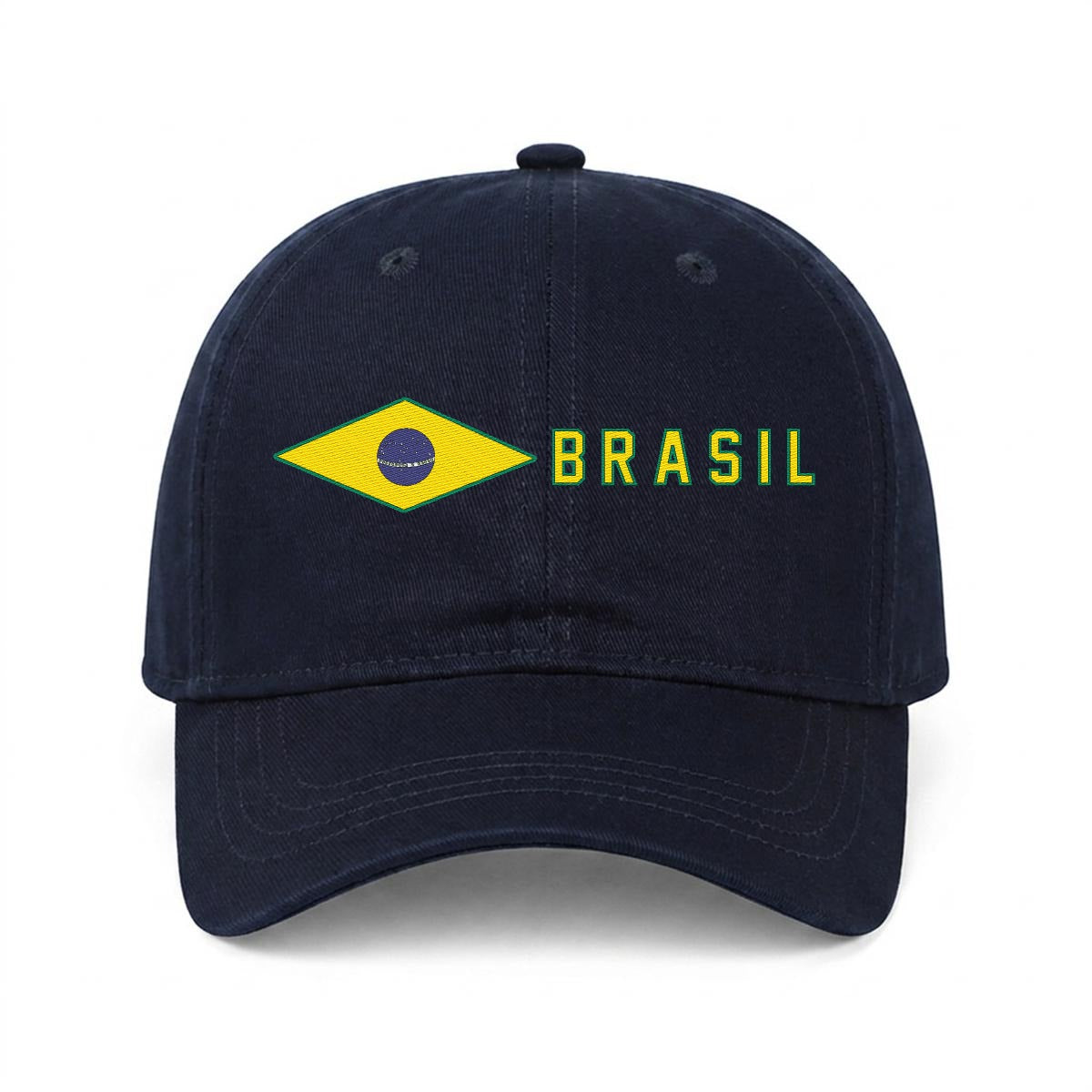 Gorra de Brasil Bordada Premium Estilo Casual Ajustable de Algodón