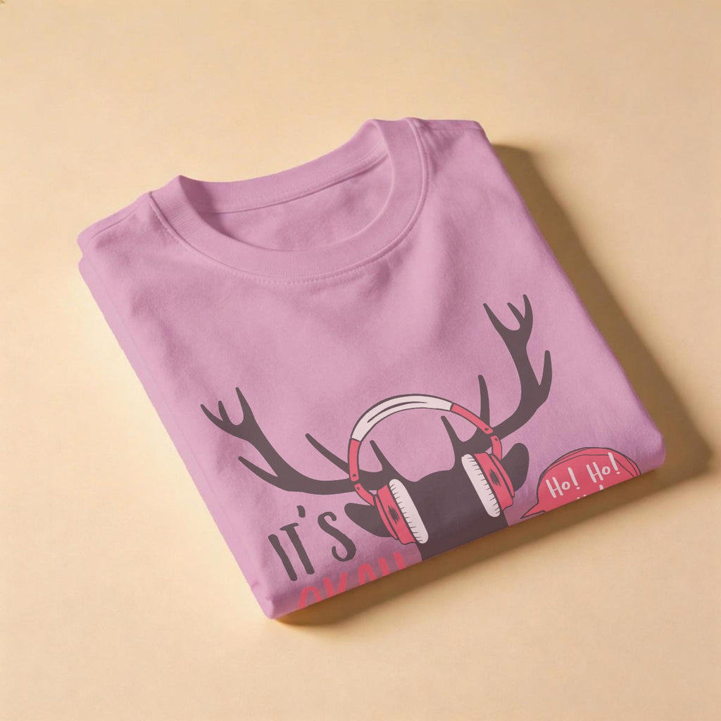 Camiseta Navideña 'It's Okay To Say Ho Ho Ho' Reno Musical
