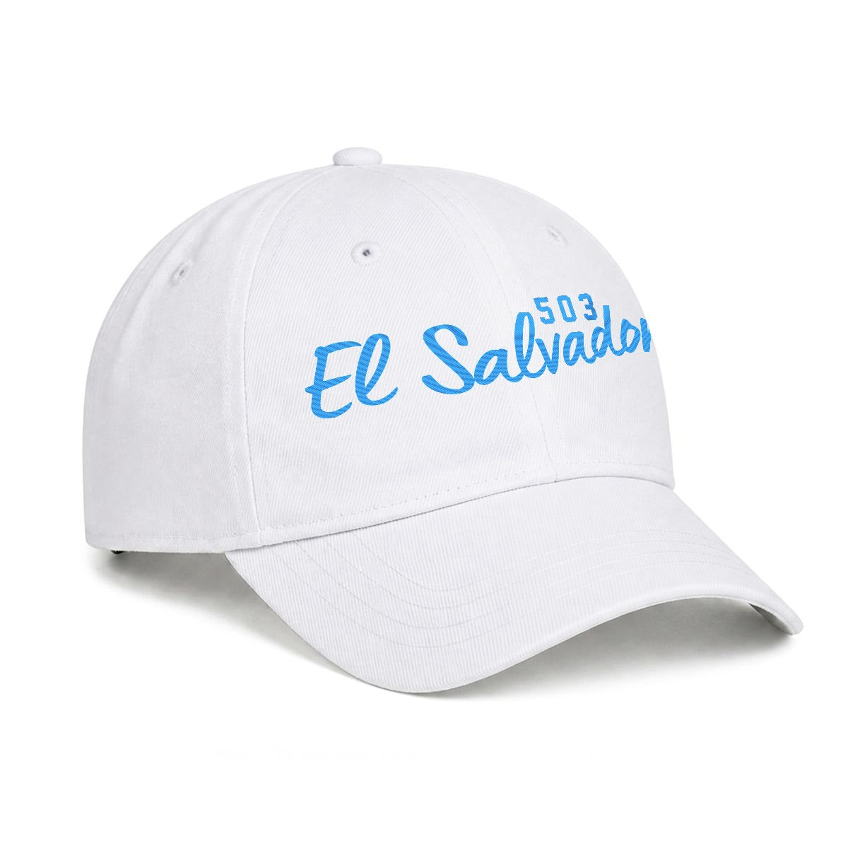 Gorra de El Salvador 503 Bordada Premium Estilo Casual Ajustable de Algodón