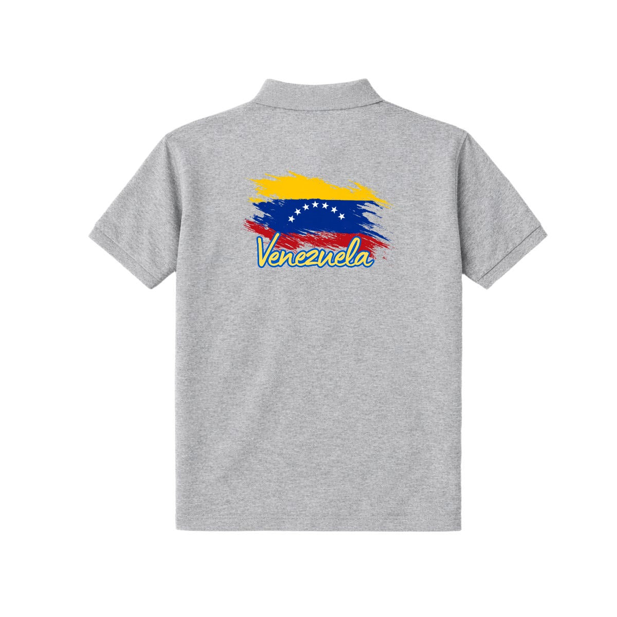 Polo Venezuela Escudo V Frontal y Bandera Espalda