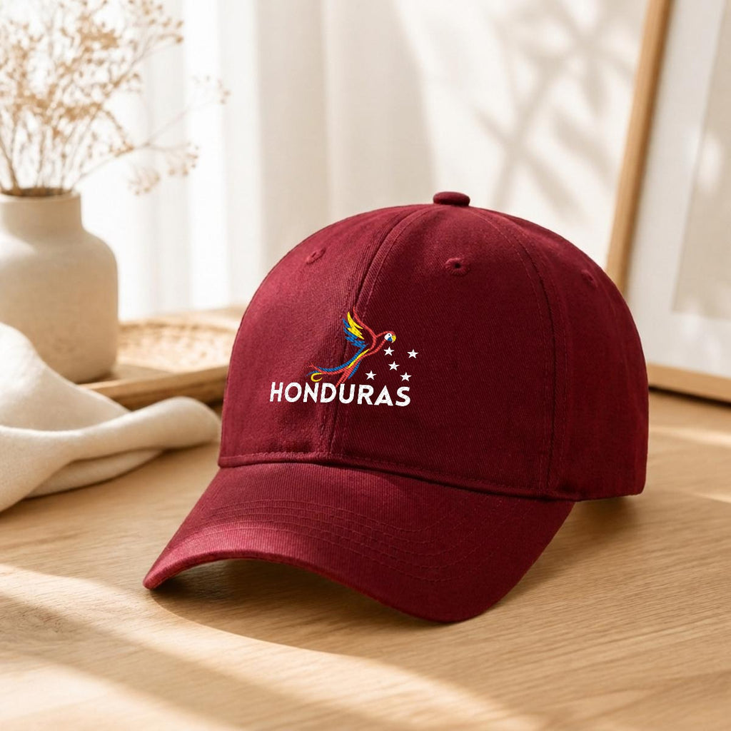 Gorra de Honduras Bordada Premium Guacamaya de Algodón Estilo Casual