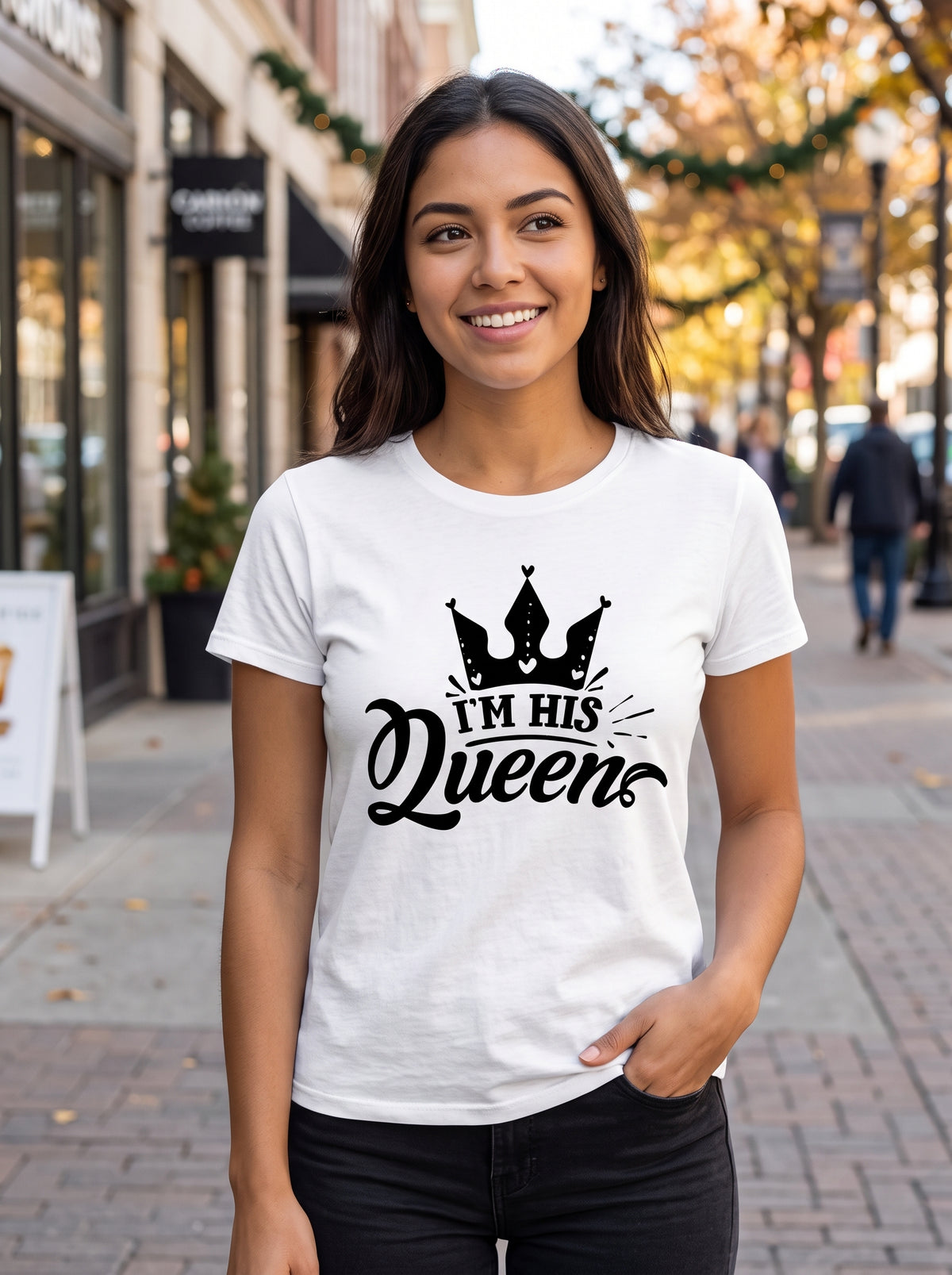 Camiseta para Parejas 'I'm His Queen' con Corona