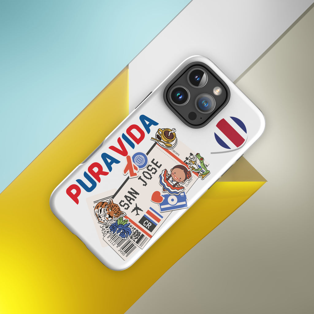 Funda para iPhone Costa Rica “Pura Vida” – Case Doble Capa Orgullo Tico