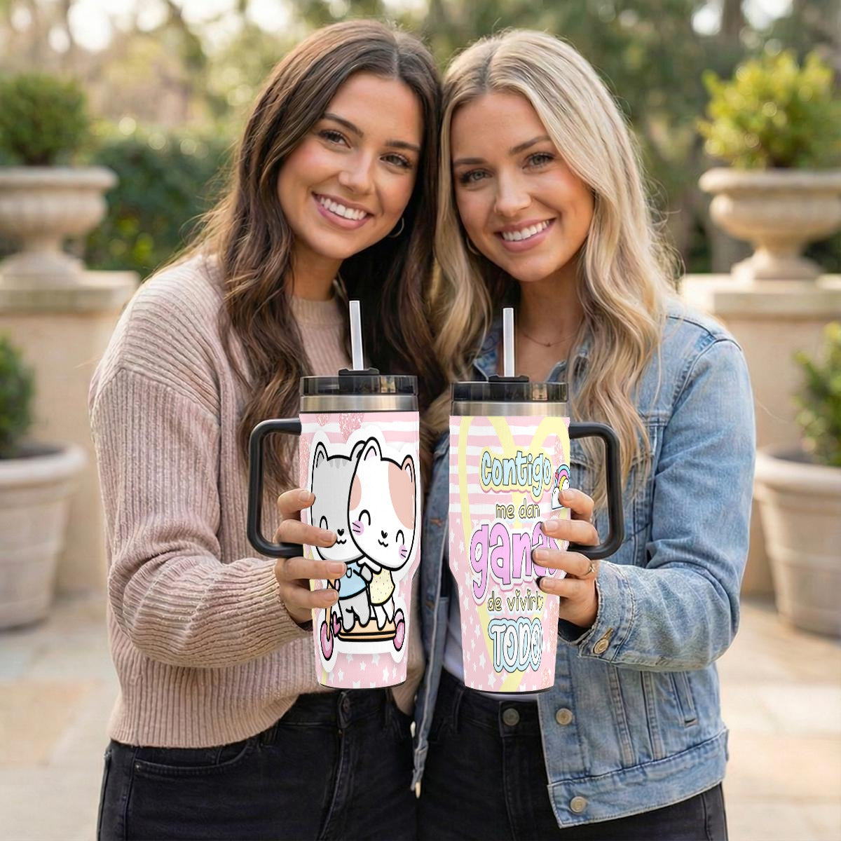 Tumbler -TazaContigo Me Dan Ganas de Vivirlo Todo – Colección San Valentin