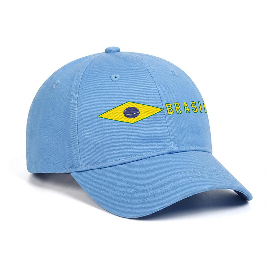 Gorra de Brasil Bordada Premium Estilo Casual Ajustable de Algodón