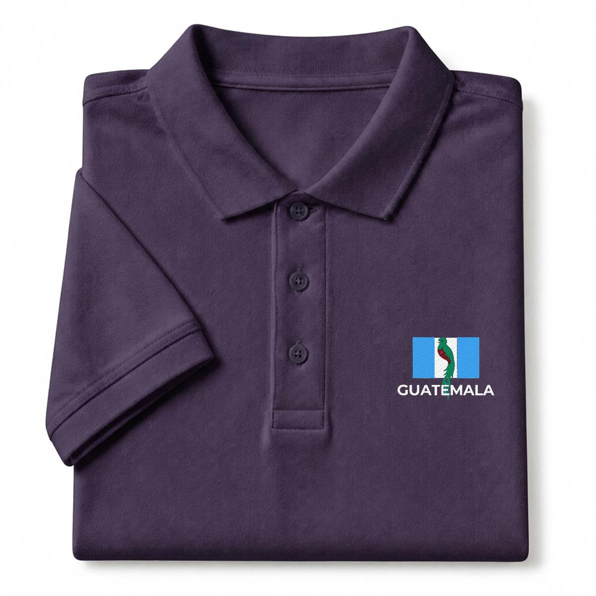 Camisa Tipo Polo de Guatemala  Bordada