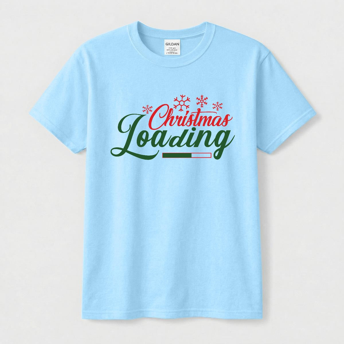 Camiseta Navideña Christmas Loading Cursiva