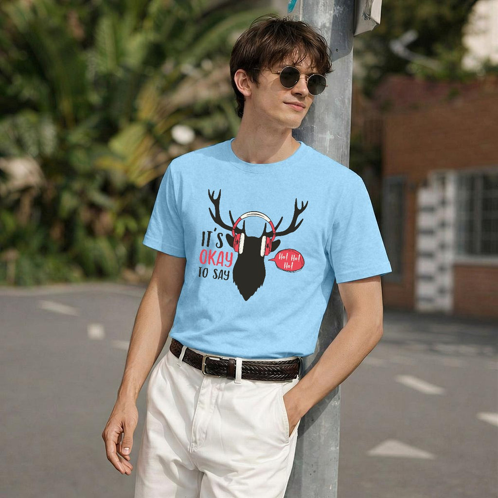 Camiseta Navideña 'It's Okay To Say Ho Ho Ho' Reno Musical