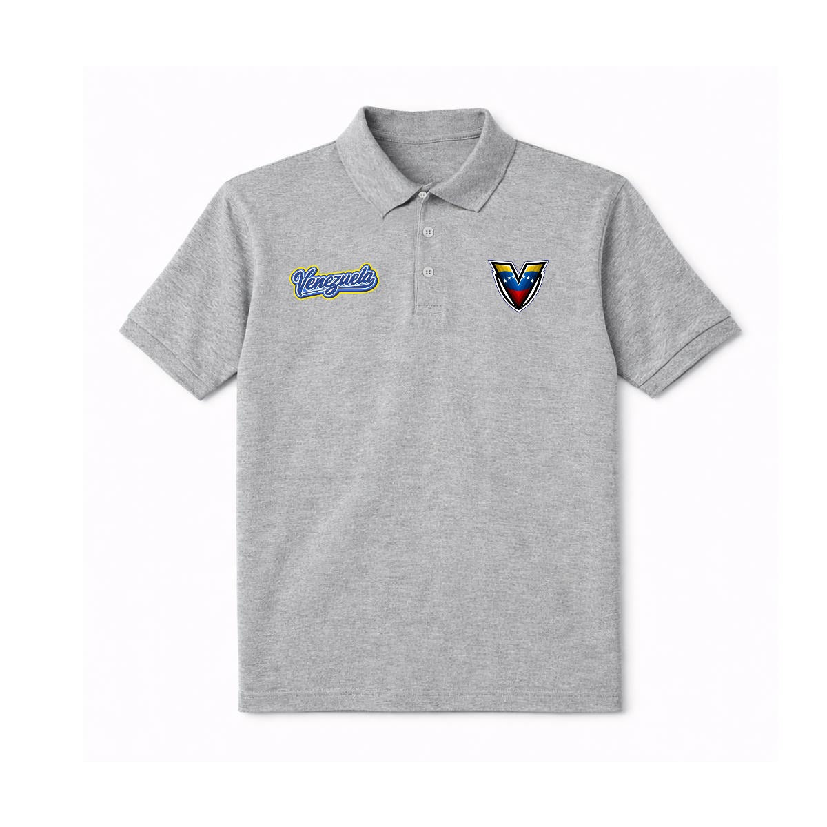 Polo Venezuela Escudo V Frontal y Bandera Espalda