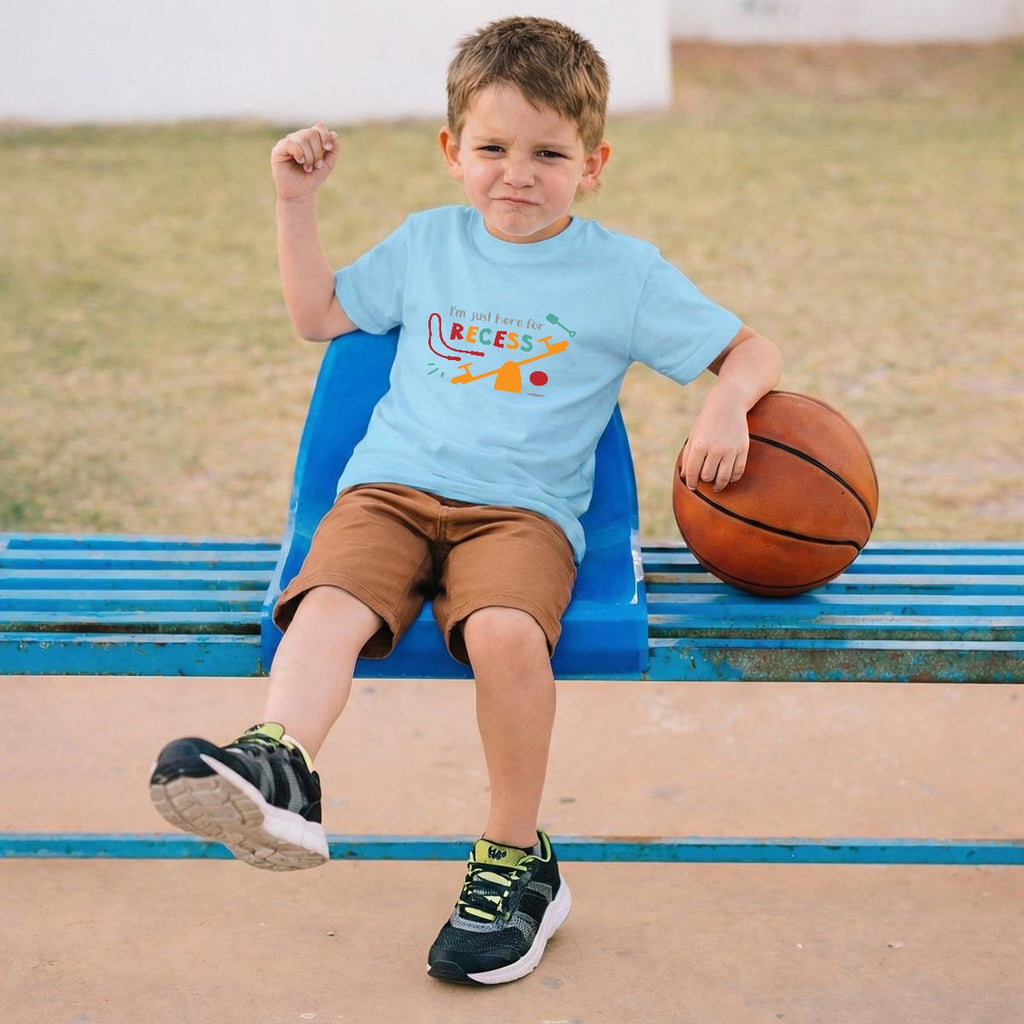 Camiseta Infantil 'I'm Just Here For Recess'