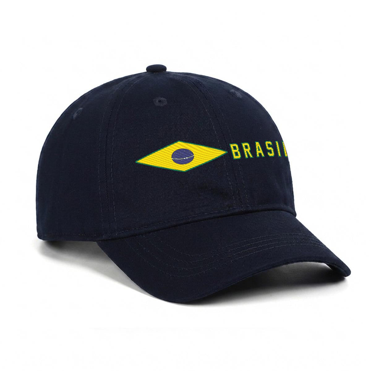 Gorra de Brasil Bordada Premium Estilo Casual Ajustable de Algodón