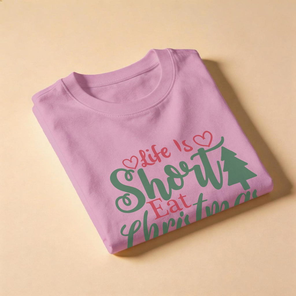 Camiseta Navideña Life Is Short Eat Christmas Cookies